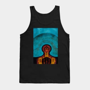 Cyan Wave Tank Top